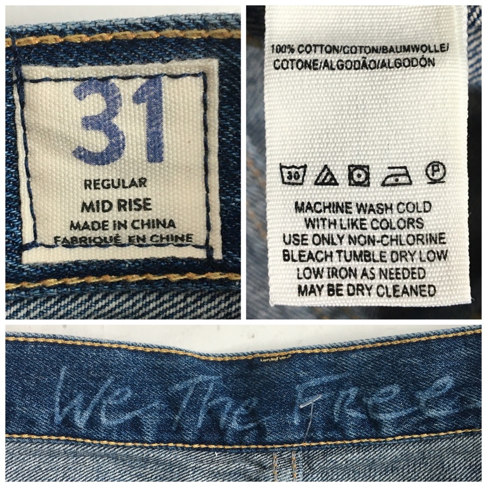 Free People Sophia Mid Rise Distressed Buttonfly Cut Off Denim Jean Shorts 31 - Picture 10 of 15